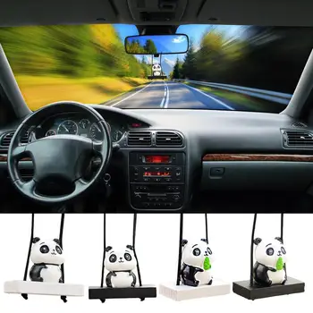 Universal Espelho Retrovisor De Carro Panda Automotivo Swing Panda Bonito Pingente De Suspensão Durável Panda Ornamento Acessório Do Automóvel