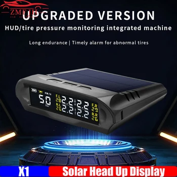 X1 Carro HUD de Aço do Pneu Altitude de Pressão de Monitoramento de Energia Solar de Detecção de TPMS Sistema Head-Up Display com Pneu Anormal de Alarme
