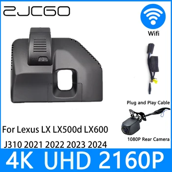 ZJCGO Traço Cam 4K UHD 2160P Carro Gravador de Vídeo de DVR da Visão Nocturna de Estacionamento para Lexus LX LX500d LX600 J310 2021 2022 2023 2024