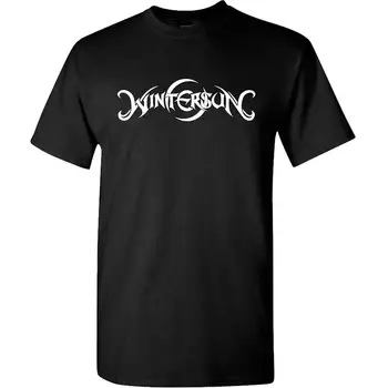 wintersun logotipo sol de inverno preto, t-shirt