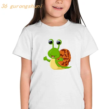 engraçado anime t-shirt meninos t-shirts cartoon caracóis tshirt de crianças t-shirts e tops de verão para as meninas camisas de criança roupas de roupas infantis